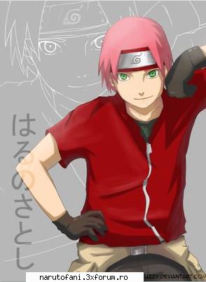 personaje inventate voi satoshi haruno, este fratele mai mic sakurei (cu lol)... poza vedeti cum