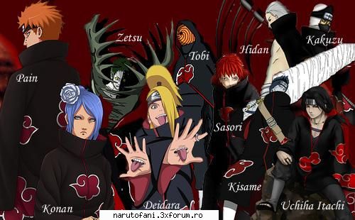 Membri Akatsuki - Cretă Colorată. - Akatsuki.