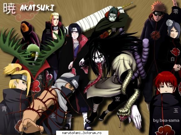 Membri Akatsuki - Cretă Colorată. - Akatsuki.